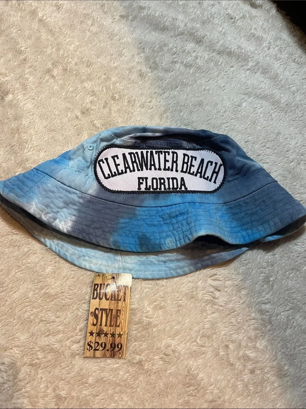 Clearwater Beach Florida Tie-Dye Bucket Hat - Blue